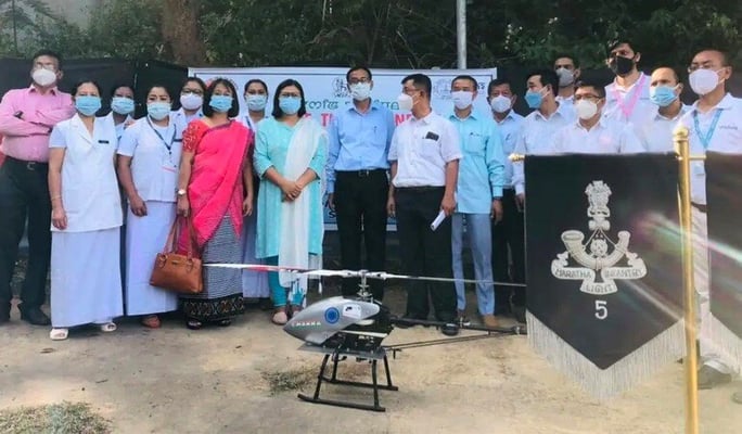 Make in India drone used to transport Covid vaccines in Manipur