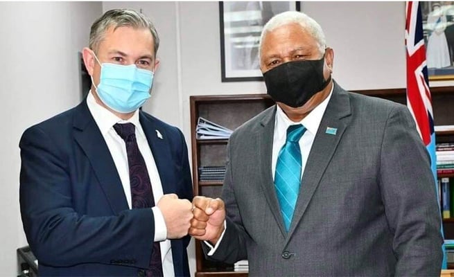 FIJI NEWS: PM Bainimarama receives farewell courtesy call from Curr