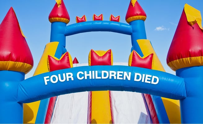 Four children die, several critically injured after jumping castle blown into air in Tasmania