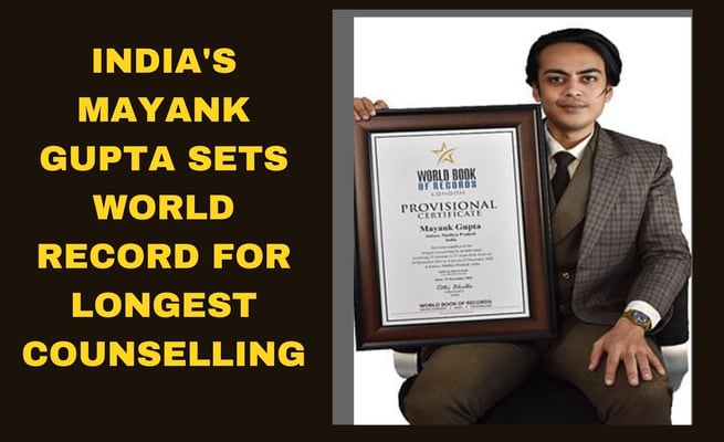 Meet Mayank Gupta, the World Record holder, who counselled 25 individuals for 25 consecutive hours