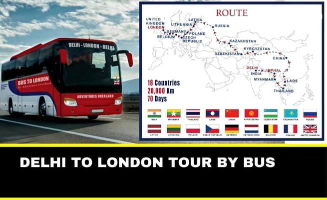 In just 70 days, you can travel from Delhi to London on a new bus route