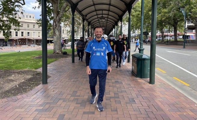 Mosque attack survivor Temel Atacocugu finishes 350km Walk for Peace