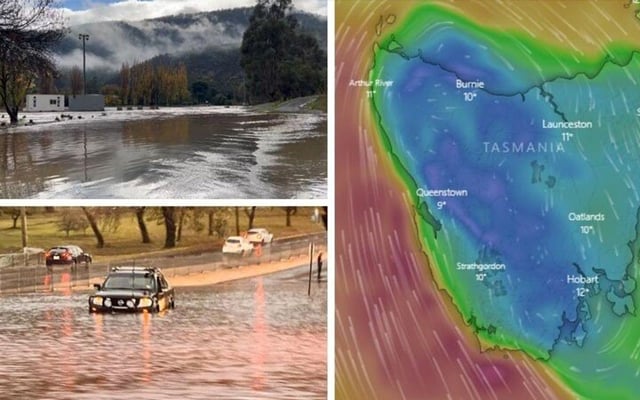 Violent storms bring record rain to Australia's Tasmania