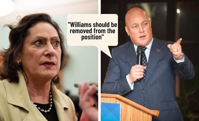 Christopher Luxon urges Poto Williams to be removed as Police Minister