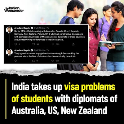 India takes up visa issue of students with Australia, US, UK