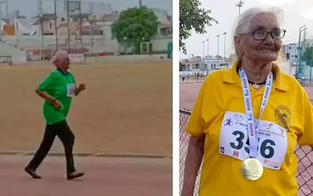 105-year-old woman creates new record in 100-meter race