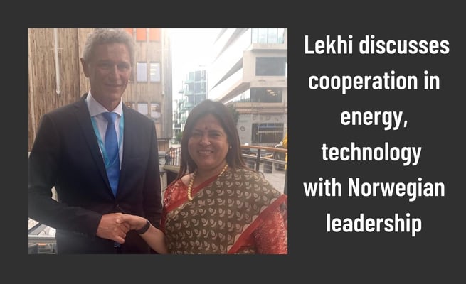 Meenakashi Lekhi discusses cooperation in energy, technology with Norwegian leadership