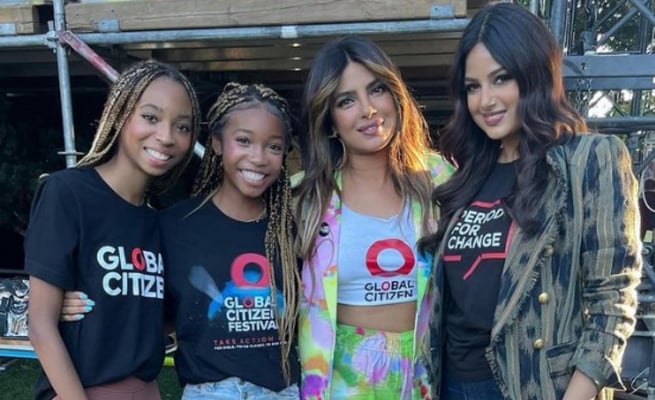Harnaaz Sandhu meets Priyanka Chopra at Global Citizen Event in New York