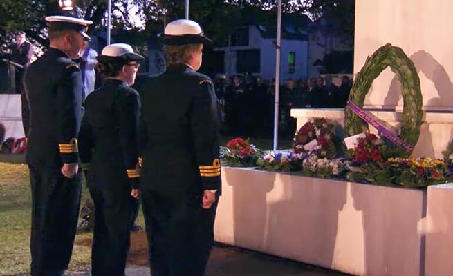 Anzac Day dawn service was held at Cathedral Square first time since the 2011 earthquakes