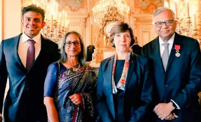 Tata Sons Chairman Chandrasekaran bestowed with France’s highest civilian award