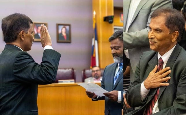 Ken Mathew makes history as first Indian-American sworn in as Stafford Mayor