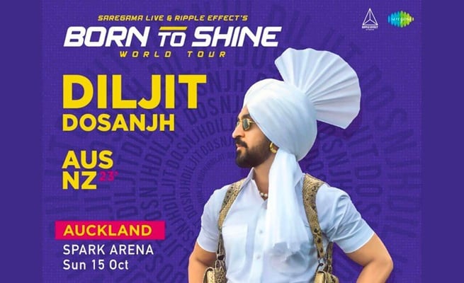 Tickets for Diljit Dosanjh’s live concert in Auckland scheduled this October go on sale from August 7 on Ticketmaster
