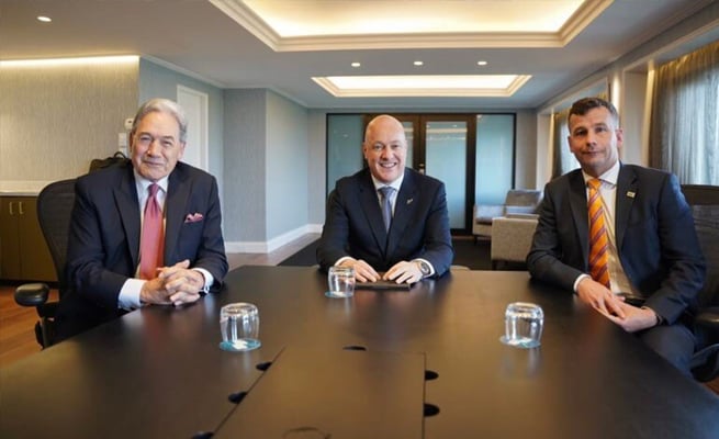 Coalition talks: Christopher Luxon, David Seymour and Winston Peters meet in person