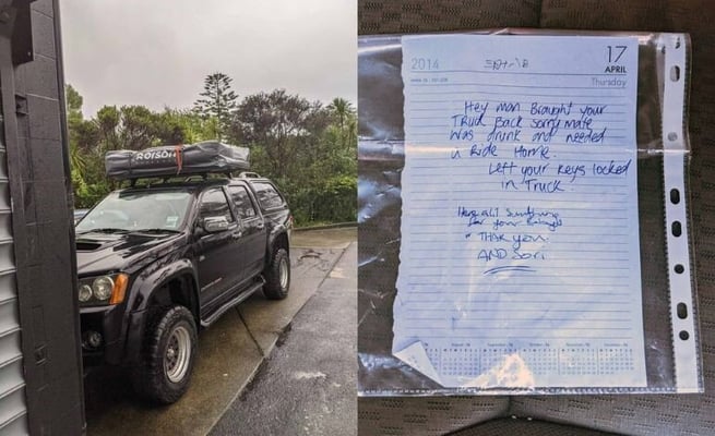 Kiwi-Indian's stolen truck reappears, with a sorry note!