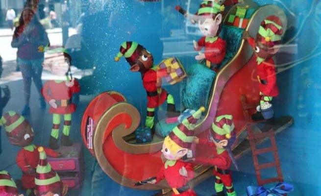 The Christmas display elves of Queen St