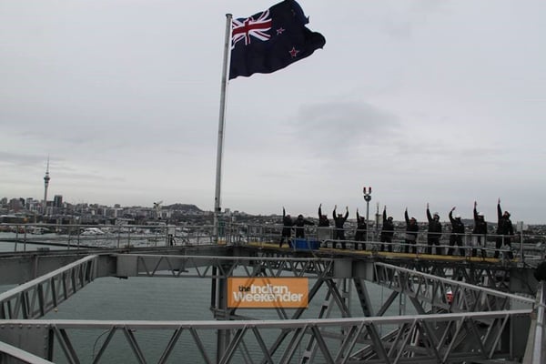 Yoga on top of Auckland Harbour Bridge makes powerful statement