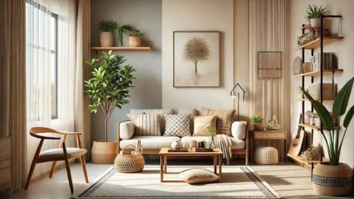 Mix tradition with modern design. Keep your contemporary furniture and neutral spaces, then add a few meaningful Indian touches.